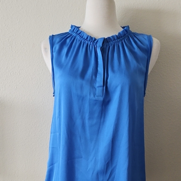 Ann Taylor Vibrant Blue Sleeveless Blouse - Picture 7 of 8